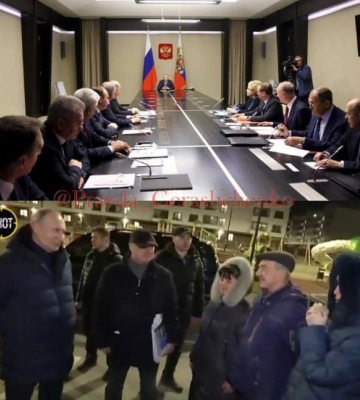 Чоловік, подібний на Путіна, відвідав місце його злочину в Маріуполі
