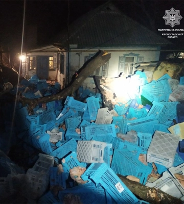 У Кропивницькому районі вантажівка в’їхала у паркан (ФОТО)