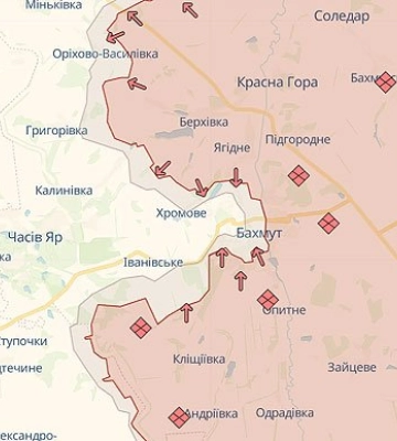 Розвідка Британії: Наступ РФ під Бахмутом, ймовірно, починає слабшати