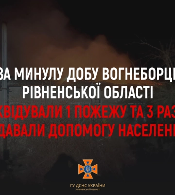 На Рівненщині ДСНСники двічі відчиняли двері квартир та гасили пожежу