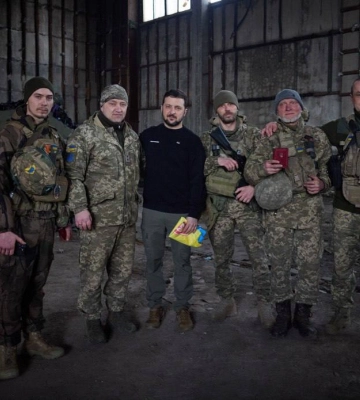 Зеленський відвідав передові позиції ЗСУ на Бахмутському напрямку