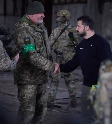 Зеленський відвідав передові позиції ЗСУ на Бахмутському напрямку