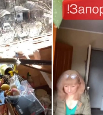 Зеленський показав момент удару РФ по житловому будинку в Запоріжжі