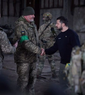Зеленський відвідав українські позиції на Бахмутському напрямку
