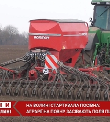 Старт посівної: на Волині аграрії засівають поля пшеницею (відео)
