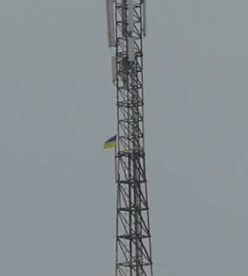 В крымском селе неизвестные подняли флаг Украины