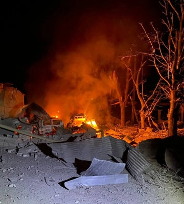 У Краматорську та Сіверську рятувальники гасили пожежі, спричинені обстрілами