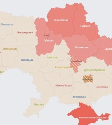У Києві та низці областей оголошено повітряну тривогу. КАРТА