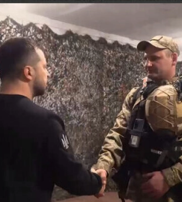 Зеленский посетил передовые позиции военных в Запорожской области