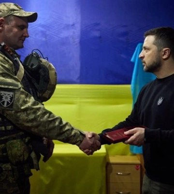 Зеленский посетил позиции ВСУ на Запорожье
