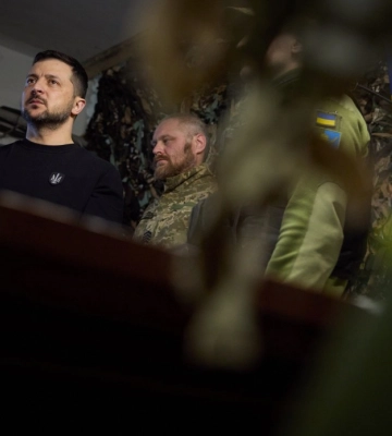 Зеленський відвідав передові позиції військових у Запорізькій області