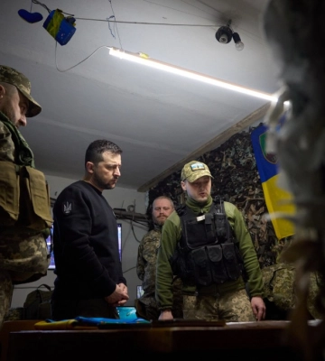 Зеленський відвідав передові позиції ЗСУ в Запорізькій області