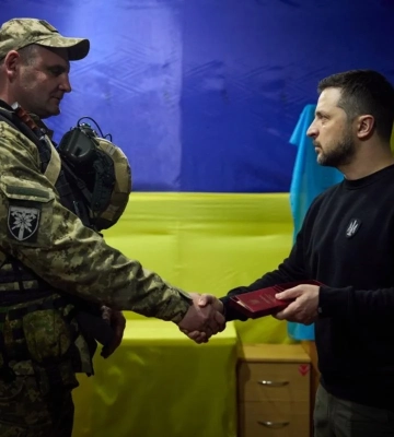 Зеленський відвідав передові позиції військових у Запорізькій області