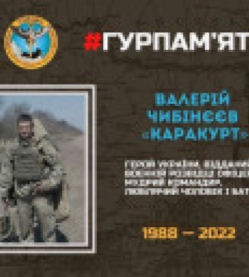 У ГУР МО пропонують назвати вулицю Києва на честь загиблого Героя України