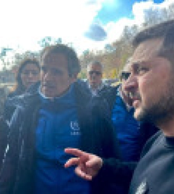 Гроссі та Зеленський відвідали Дніпровську ГЕС