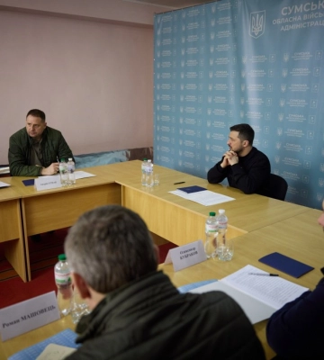 У Сумах Зеленський провів координаційну нараду щодо безпекової ситуації