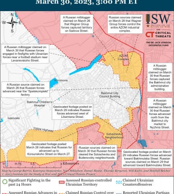 ЗСУ запобігли оточенню Бахмута окупантами — ISW