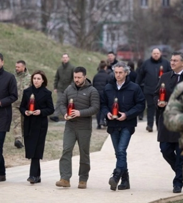 Европейские лидеры почтили память жертв в Буче