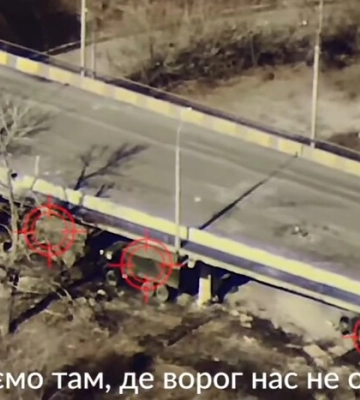 Порошенко показав вражаюче відео, як БПЛА Poseidon вистежив ворожу техніку в Донецьку