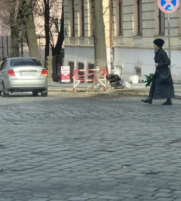 У Чернівцях на Кафедральній розкопали свіжовимощену бруківку