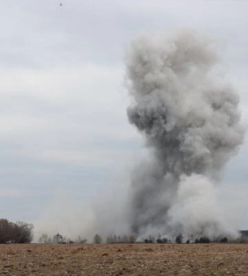 На Полтавщині 4 квітня лунатимуть вибухи: знищуватимуть боєприпас