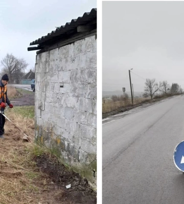 Дорожники проводят весеннюю уборку на Харьковщине