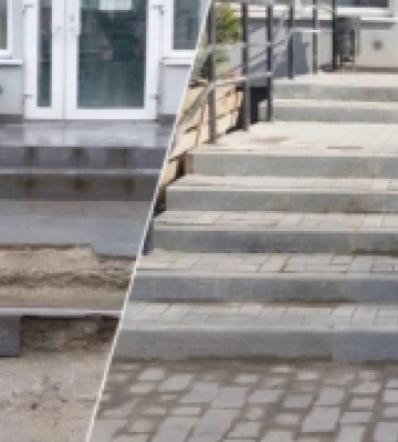 Відремонтували сходи до відділення «Нової Пошти» у Луцьку, через які викликали поліцію