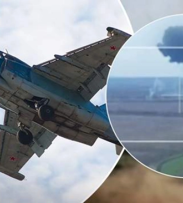 ВСУ уничтожили вражеский Су-25 над Марьинкой: последние секунды полета штурмовика