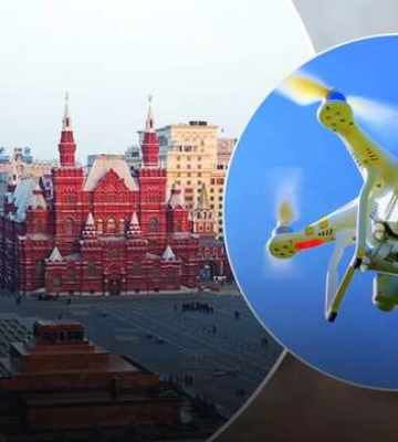 Український БпЛА на Червоній площі 9 травня: як росіяни реагують на цю акцію