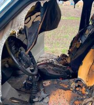 У Лохвиці горів автомобіль Volkswagen