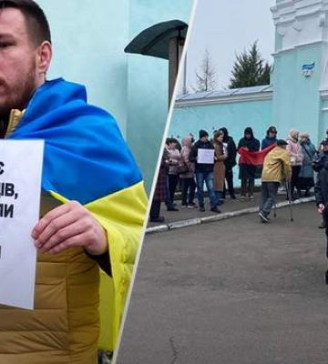 На Волині мешканці протестують проти УПЦ МП