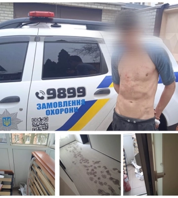 У Кропивницькому в готелі поліція охорони вгамувала роздягненого дебошира