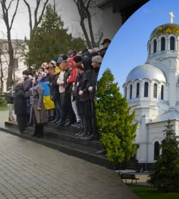 Третій день протестів: під собором у Кам&#039;янці-Подільському знову відбулися сутички