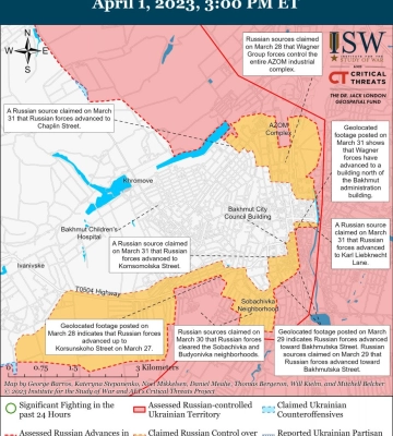 «Масштабний» наступ рф не досяг поставлених путіним цілей — ISW