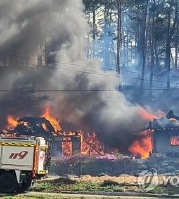 У Південній Кореї - лісова пожежа: знищені до 100 будинків, людей евакуйовують