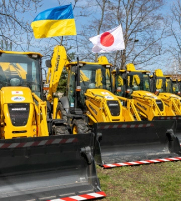 Японія передала техніку для здійснення обробки будівельних відходів в Ірпені