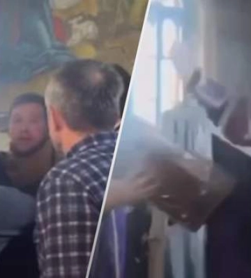 З&#039;явилось відео, що Євангеліє у храмі УПЦ МП в Хмельницькому кинув сам священник