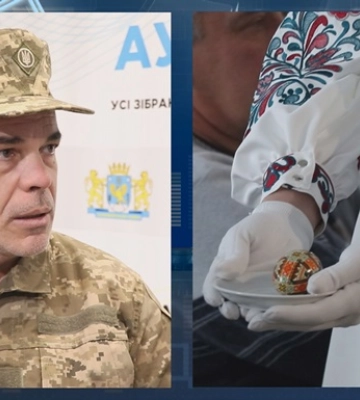 Созданную военным писанку продали за 18 тысяч гривен для помощи ВСУ