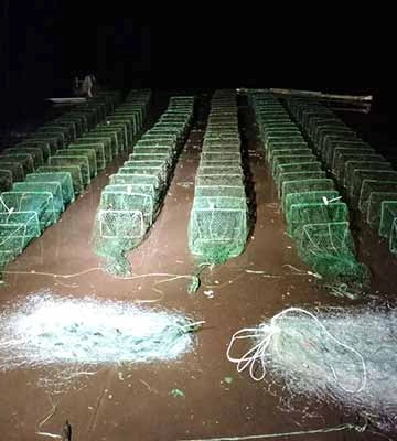 На Полтавщині виявили заборонені знаряддя лову на Кам’янському водосховищі