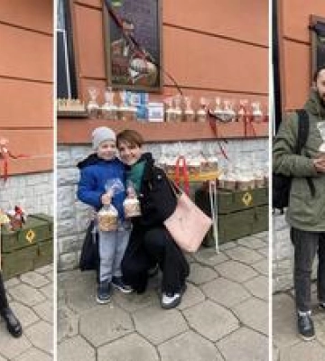 На благодійній акції Бандерівські паски у Полтаві зібрали понад 38 тисяч гривень на тепловізори для 77-ої бригади