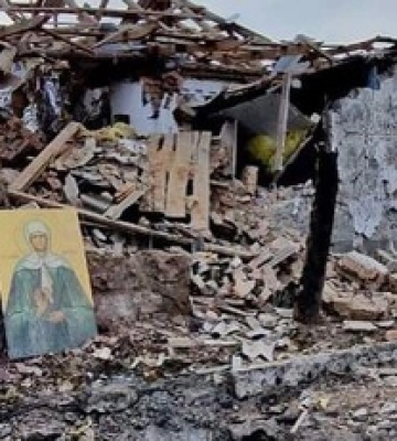 Фото дня: знищена росіянами на Великдень церква під Запоріжжям