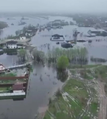 В ГСЧС рассказали о поднятии воды в Броварском районе Киевской области и показали кадры с дрона