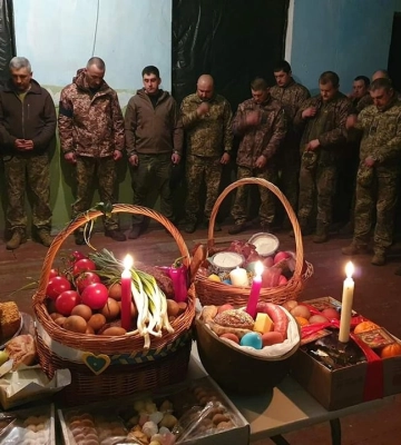 «Ви тримаєте небо над Україною!»: як 128 бригада відзначила Великдень
