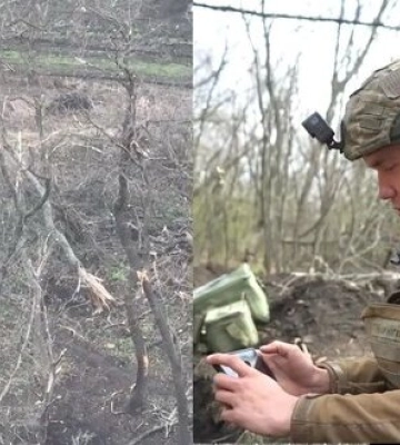 Знищення російського розрахунку АГС-17 поблизу Бахмуту. ВIДЕО