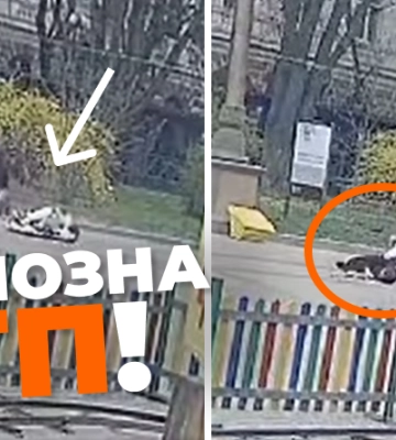 На Театральному майдані у Тернополі дитина на машинці травмувала перехожу (відео)