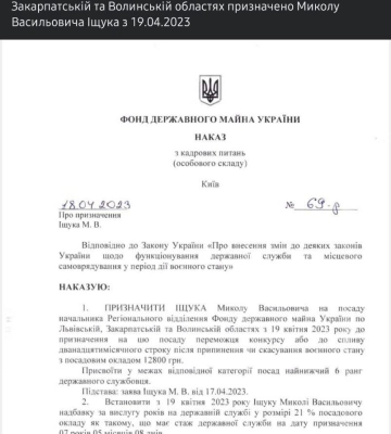 Фонд Держмайна на Львівщині очолив Микола Іщук