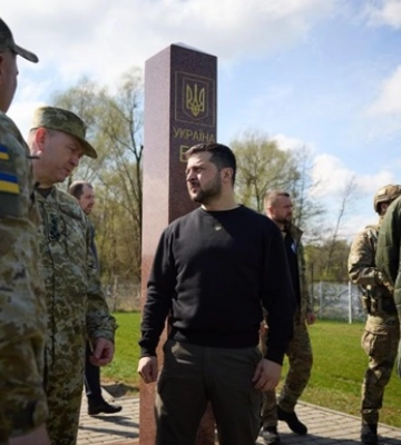 Зеленский посетил границу с Беларусью