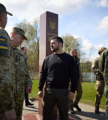 Зеленский посетил границу с Беларусью