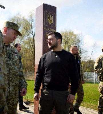 Зеленський на Волині перевірив, як після вторгнення РФ прикордонники облаштували кордон з Білоруссю