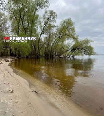 Вода в Кременчуцькому водосховищі почала спадати